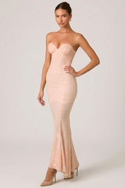 Oh Polly Vesna 13122 Robe Sirène Rose Poudré