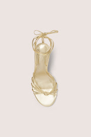 Oh Polly Sora Lace-Up Sandale Talon Doré 10 cm