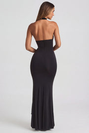 Oh Polly Apolline 9060 robe longue noire à volants