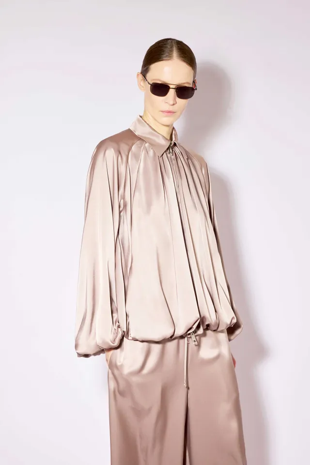 Liviana Conti Benjamin blouson bomber satin cappuccino 42
