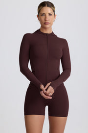 Bo+Tee BT1029 veste sport capuche chocolat sculptante
