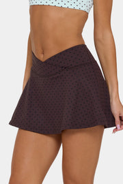 Oh Polly Bo+Tee mini jupe-short marron Choc Chip