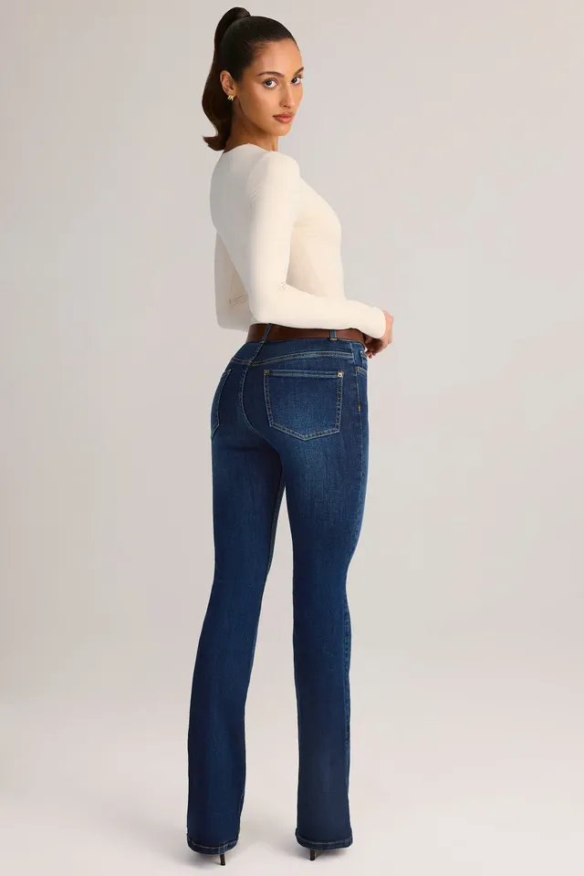Oh Polly Lone jean flare indigo taille mi-haute