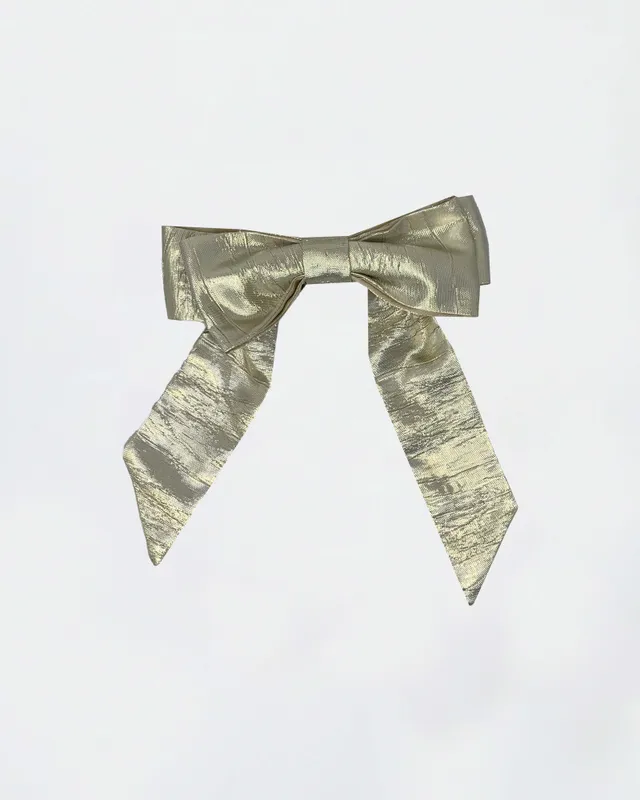 The Ethiquette Accessoires Moon Bow barrette nœud tweed