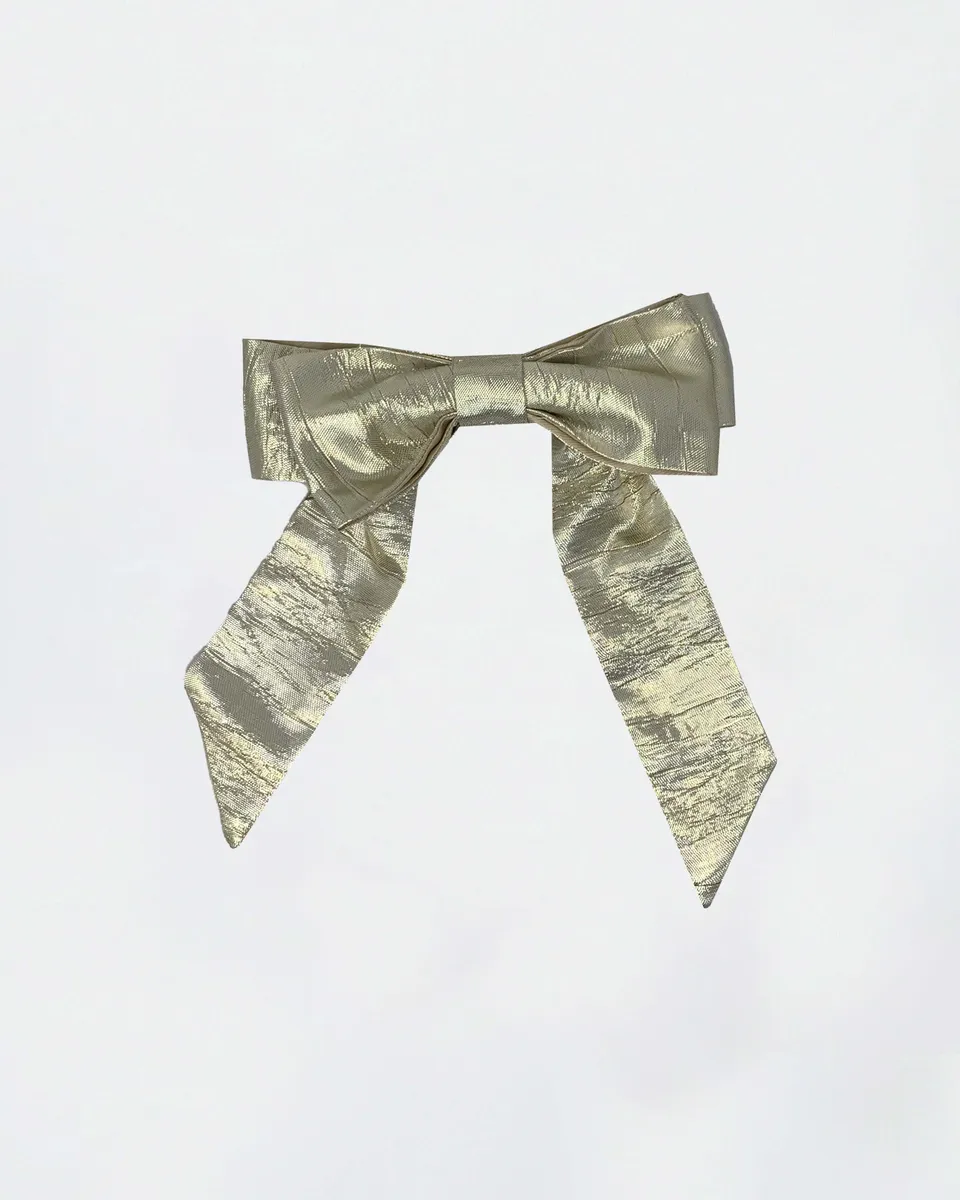 The Ethiquette Accessoires Moon Bow barrette nœud tweed