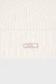Oh Polly Bo+Tee Bonnet Beanie Ivoire Maille Cotelee