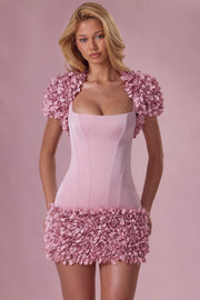 Oh Polly Soretta boléro court rose fleurs 3D