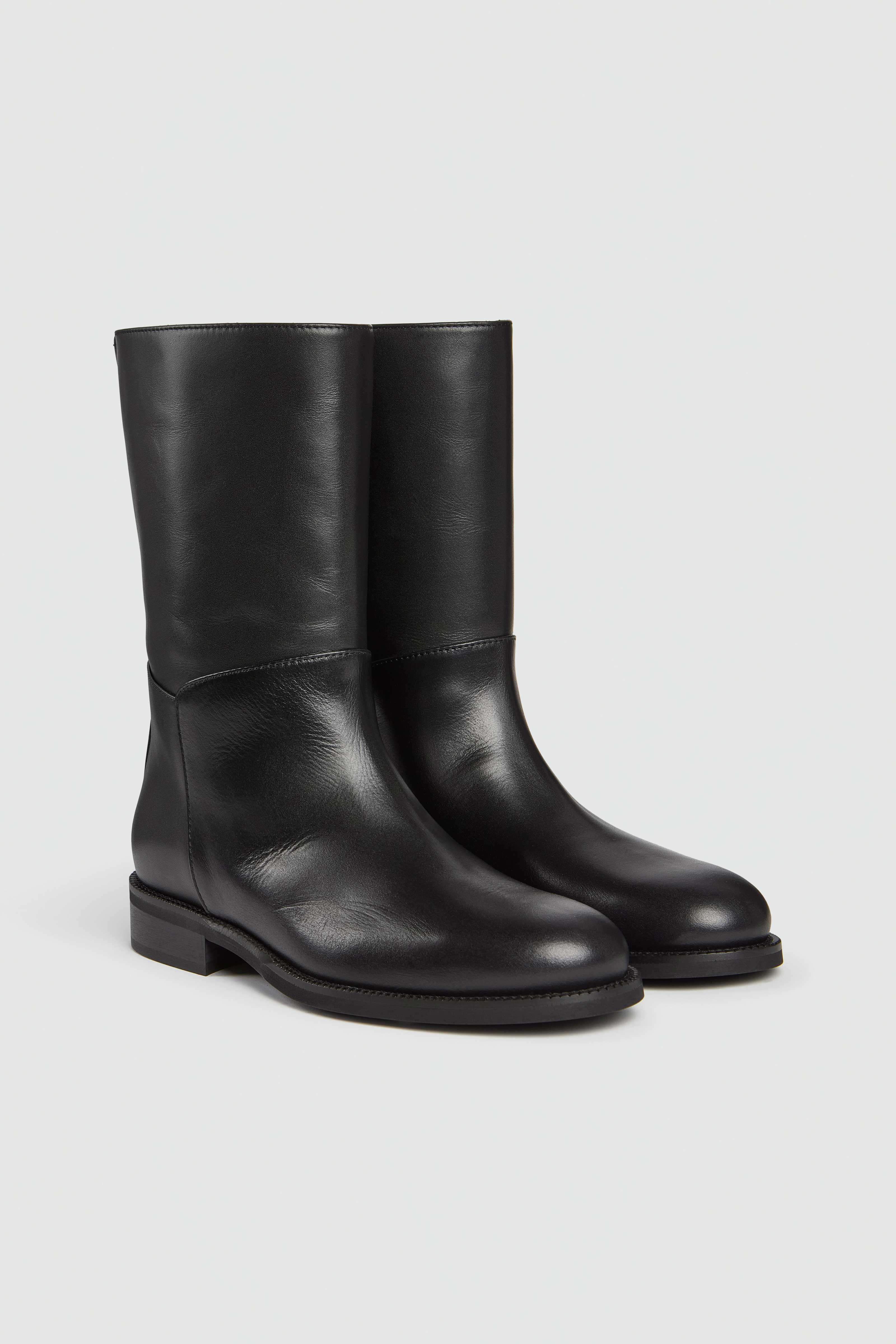 Liviana Conti Serena bottes biker noires cuir