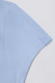 Oh Polly BT2467 t-shirt long ciel ajouré dos
