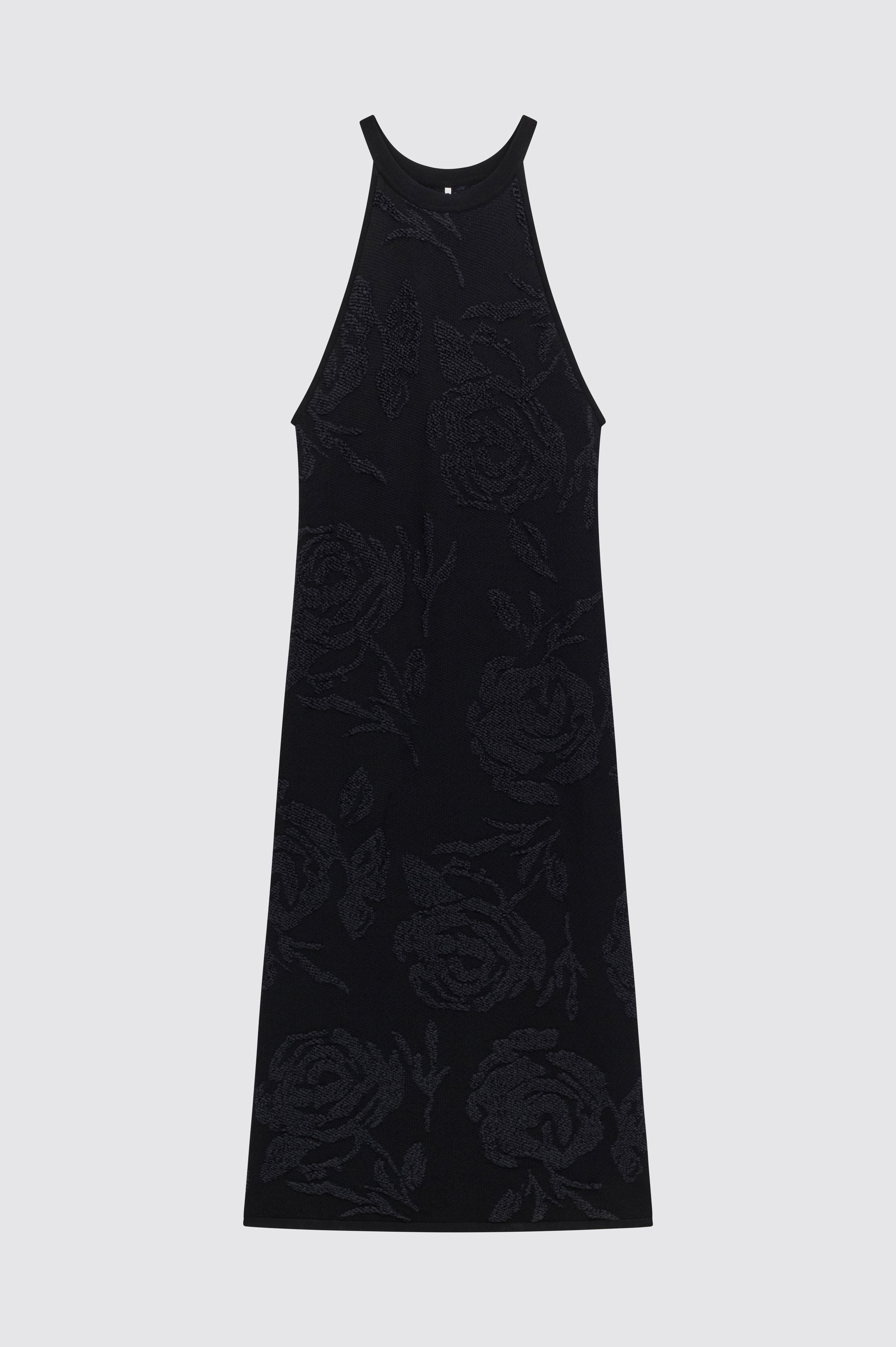 Liviana Conti Fidele robe longue noire viscose sans manches