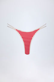 Oh Polly Swim Masia Bas Bikini Rouge Vichy Cheeky