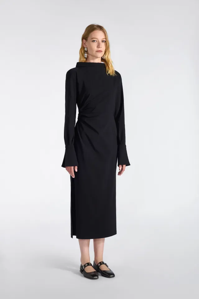 Liviana Conti Abigail robe crayon noire viscose stretch