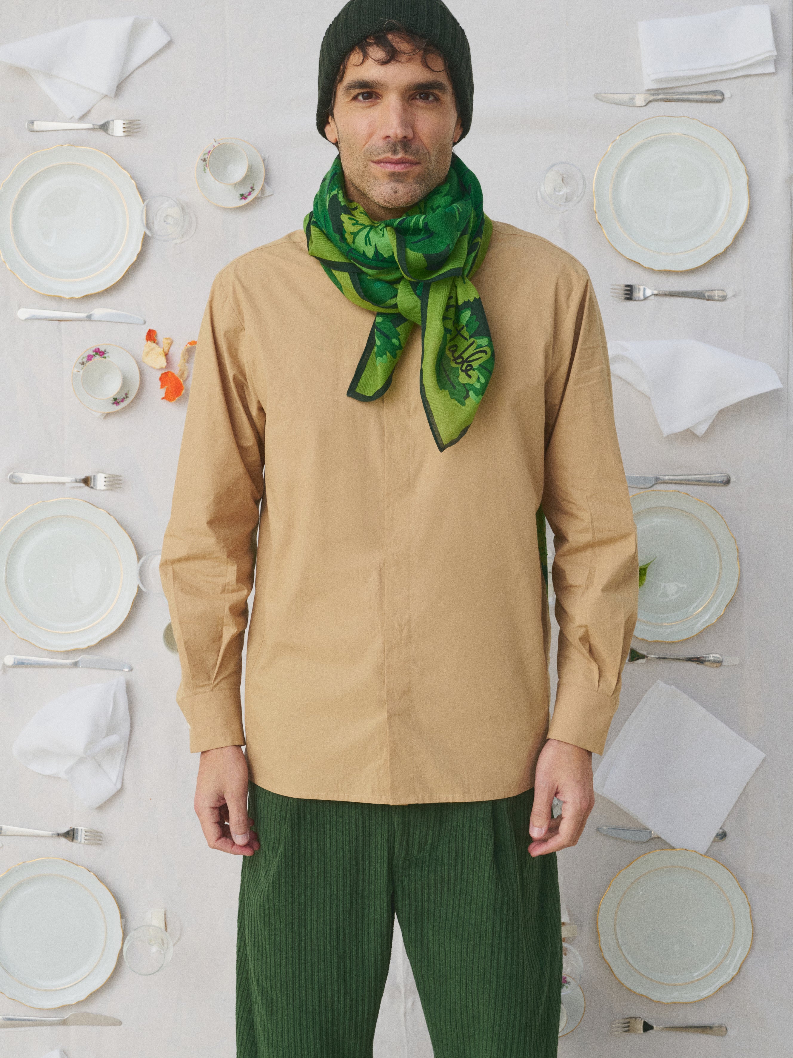 MII Mii à table Rishi Le Potager chemise homme