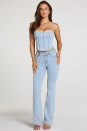 Oh Polly Odessa Jean Bootcut Clair Taille Mi-Haute