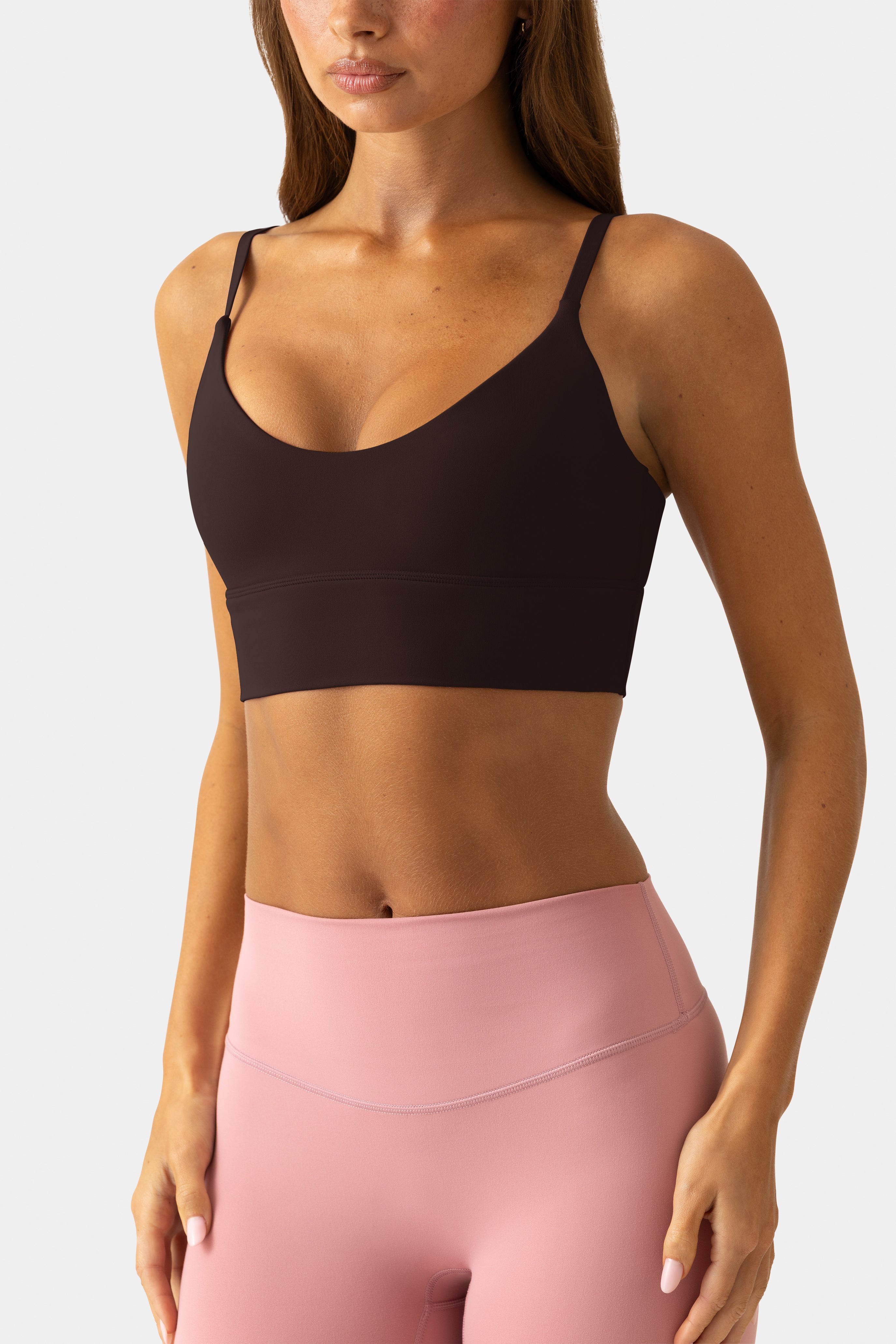 Oh Polly Bo+Tee brassière sport scoop espresso S