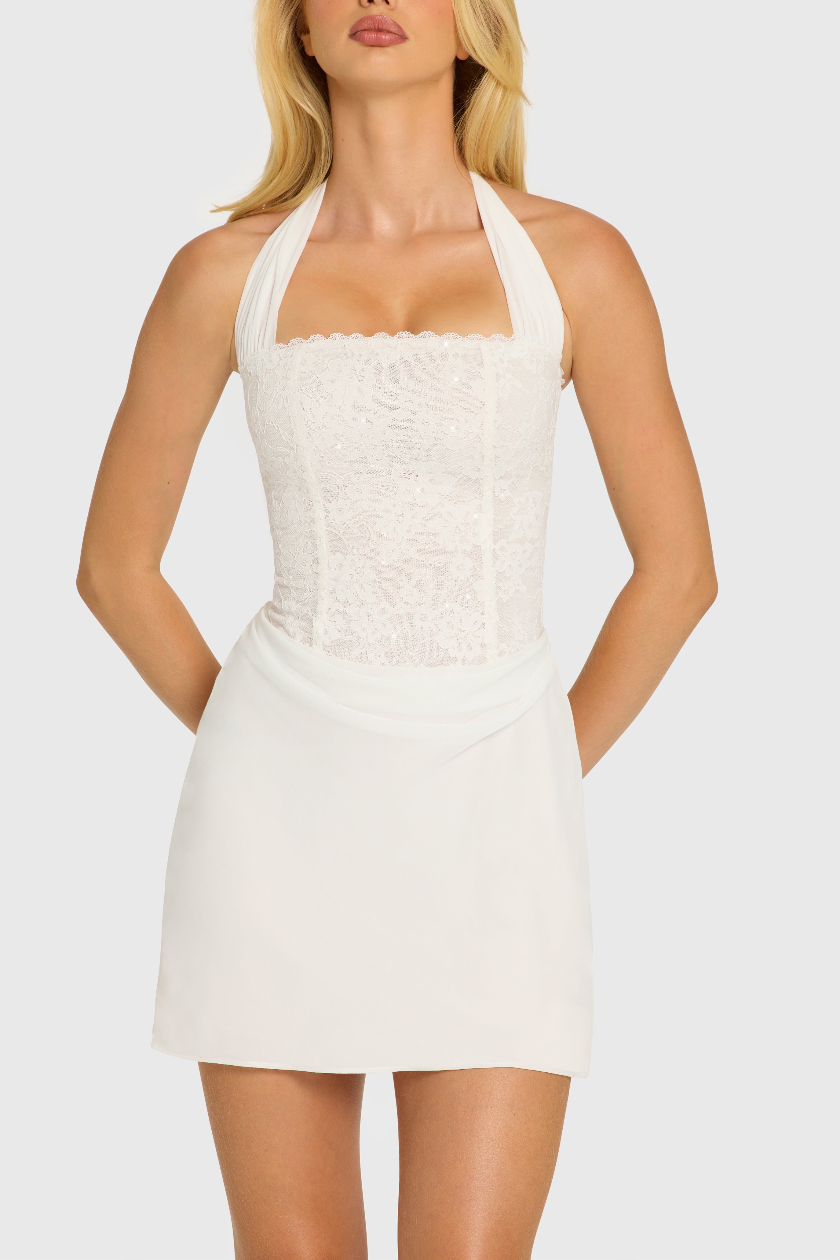 Oh Polly Rasha robe mini corset sequins perle 8