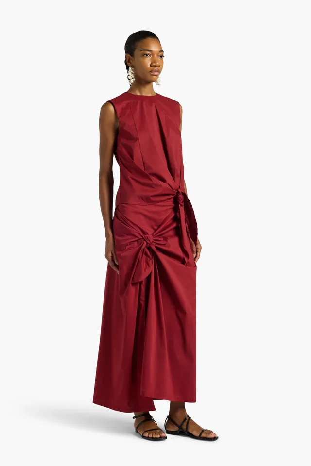 Liviana Conti Lindsey L6SK60 jupe longue terracotta drapée