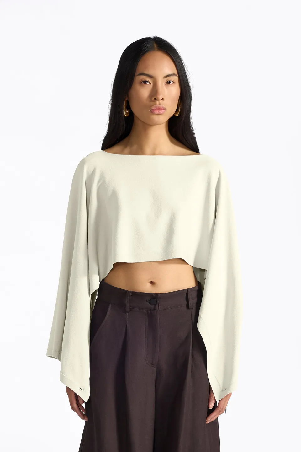 Liviana Conti Laisa poncho crop viscose stretch