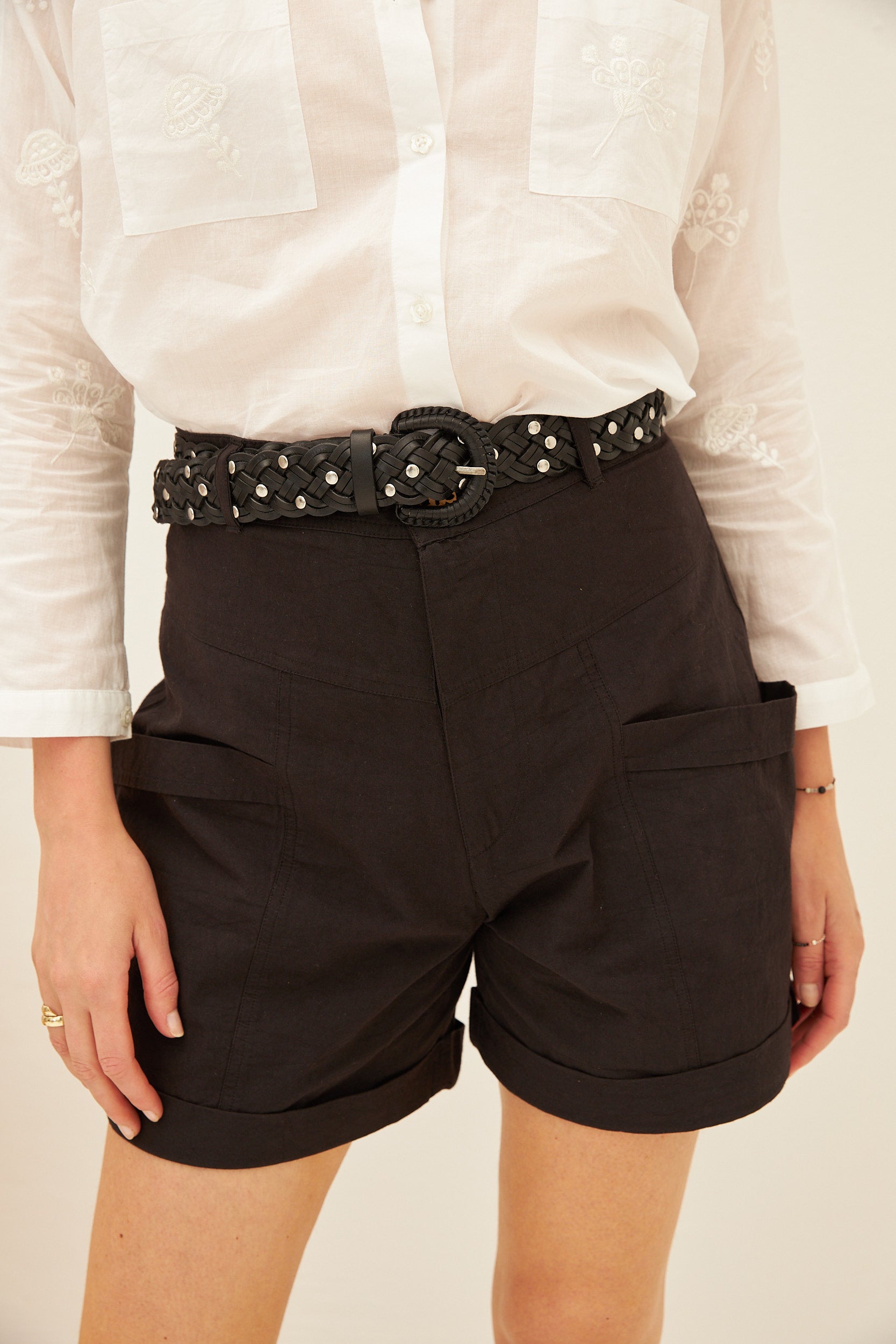 Chicosoleil Bebek short noir coton 4 poches