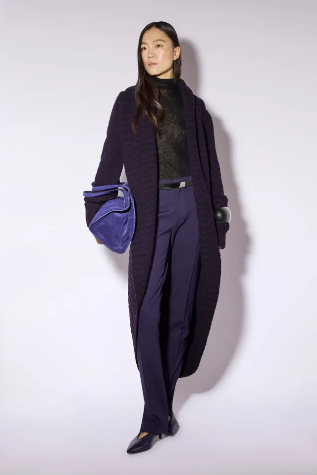 Liviana Conti Orestis manteau femme violet cachemire