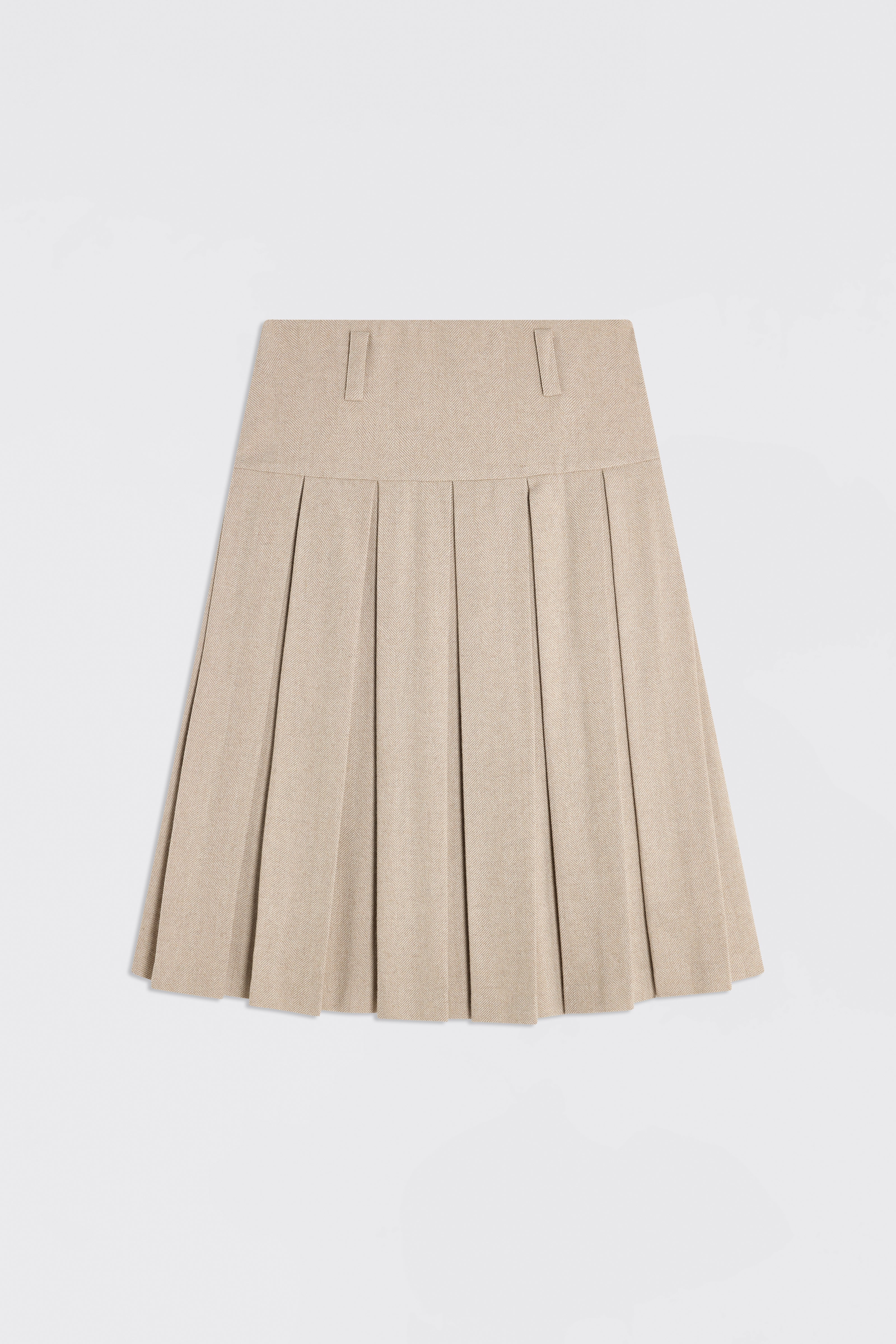 Liviana Conti Jupe Wendy midi plissée beige