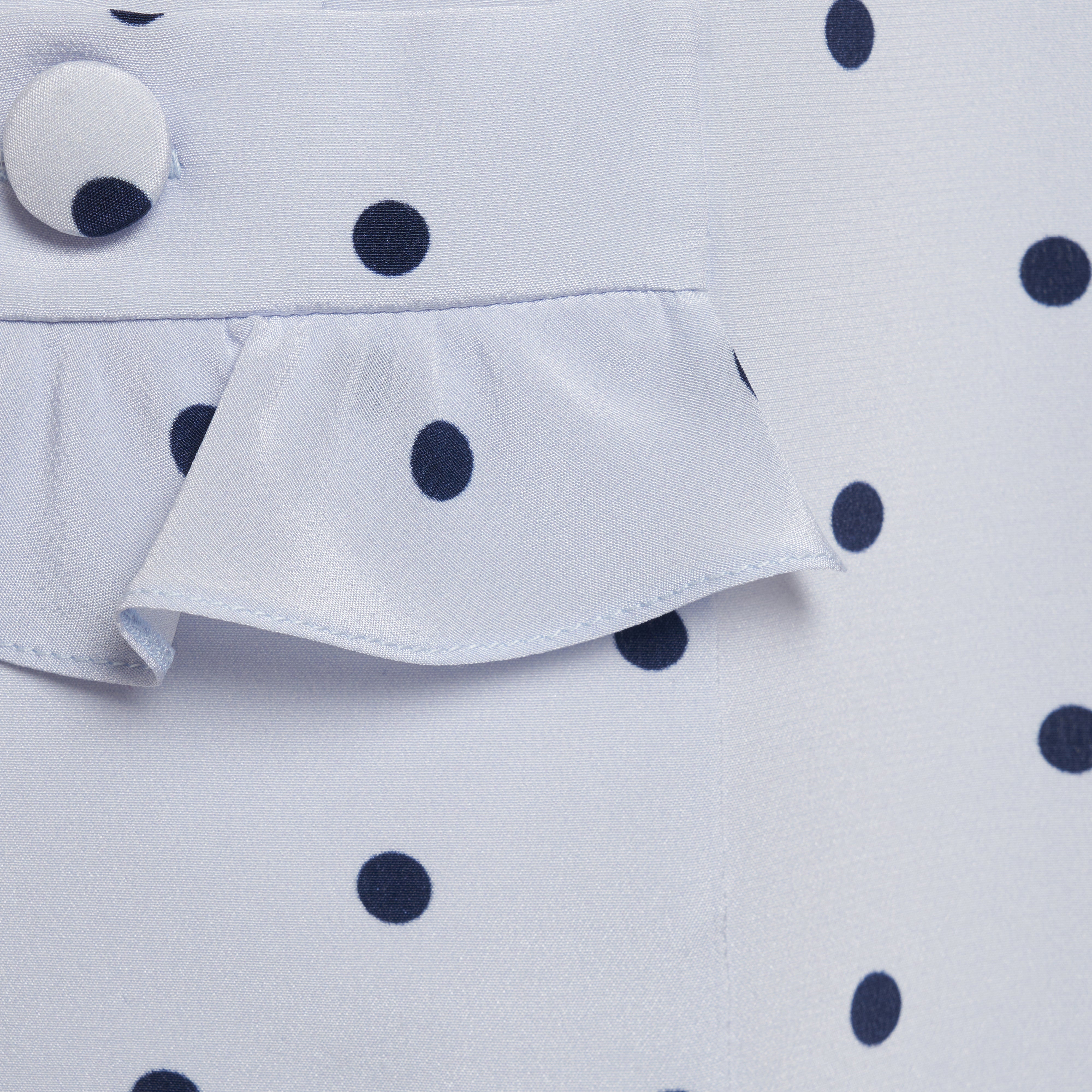 Alessandra Rich Polka-Dot Silk Mini Dress robe bleu pois 36-46