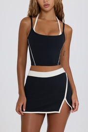 Bo+Tee BT1658 Débardeur Sport Crop Noir Stretch