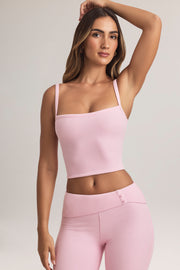 Oh Polly Lai caraco col carré rose pastel en modal