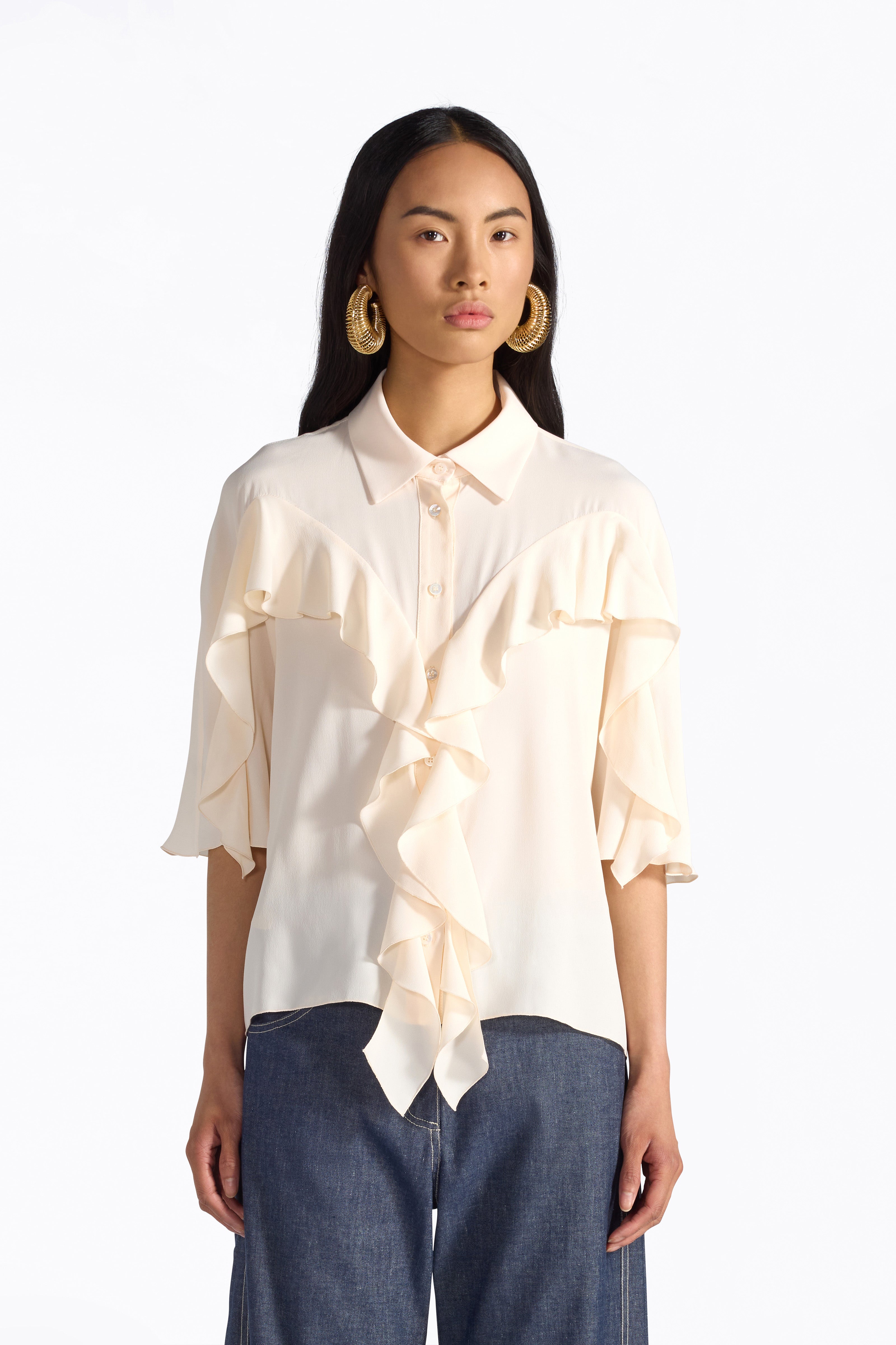 Liviana Conti Cheryl blouse Notte taille 42 acétate-soie