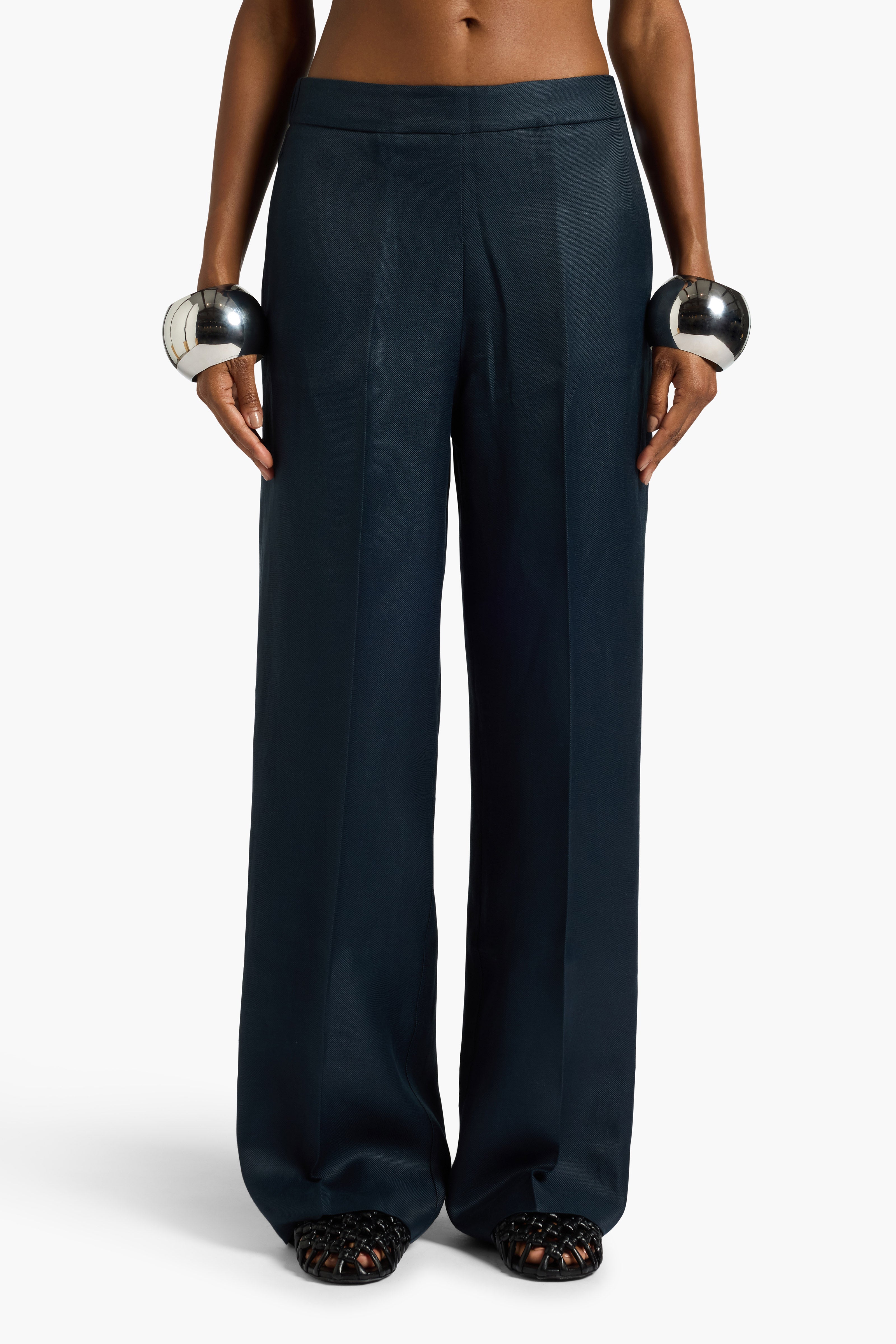 Liviana Conti Cesira pantalon droit viscose lin 38