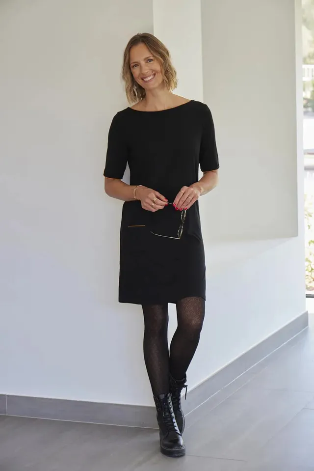 THELMA & ROSE Imane robe noire courte 38 modal