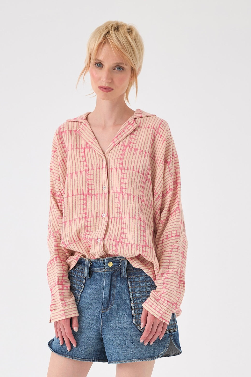 CHICOSOLEIL Shany chemise pink-rosewood S/M 100% coton