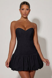 Oh Polly Lavinia robe corset noire jupe boule bustier