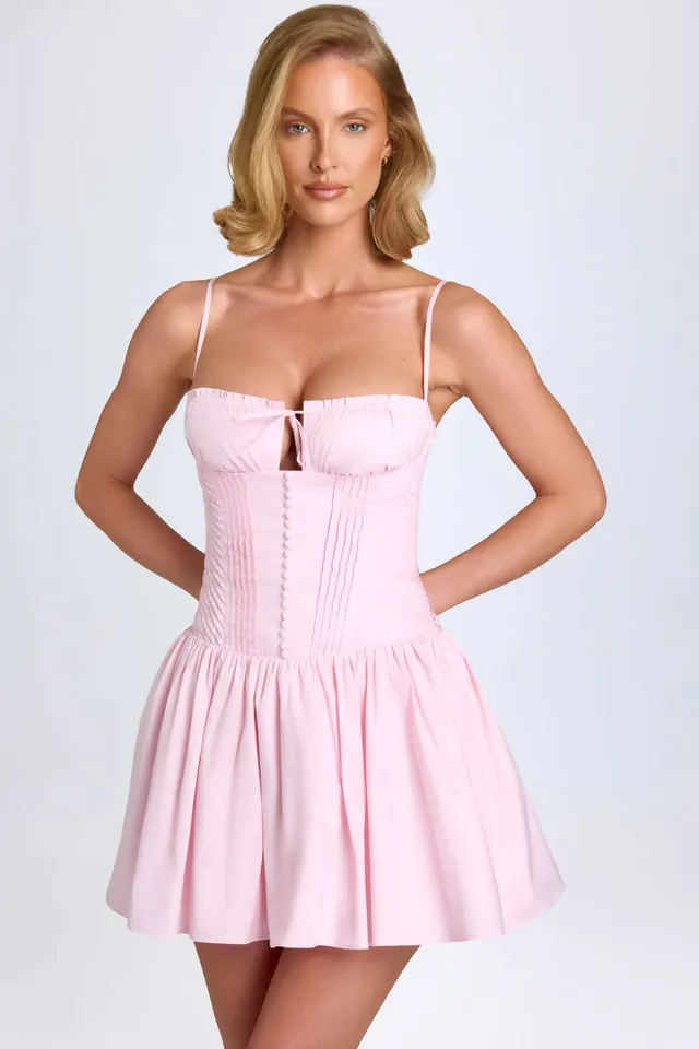 Oh Polly Dorothea 10391 robe blush mini coton