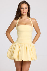 Oh Polly Ludmila 8381 micro mini robe corset jaune