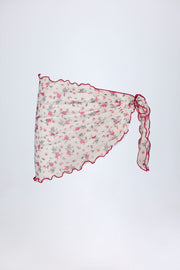 Oh Polly Swim Molinas paréo rouge floral mesh