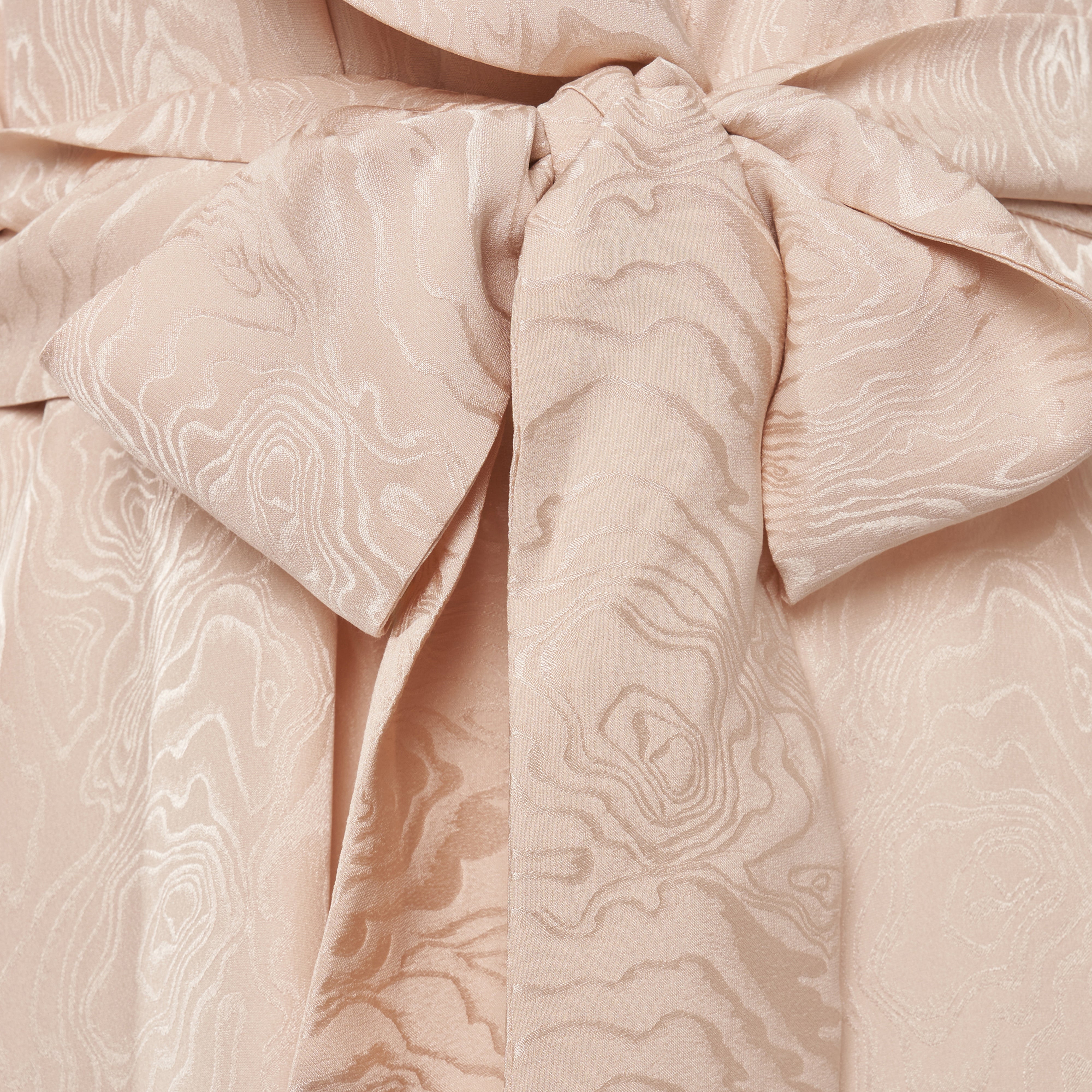 Alessandra Rich robe soie blush jacquard ceinture