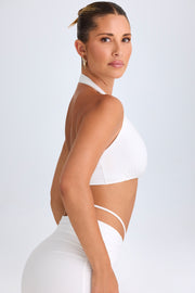 Oh Polly Tops Vella top crop blanc licou dos nu