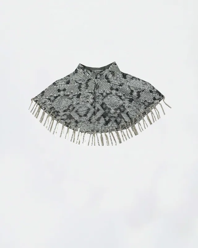 The Ethiquette Cape Jane Mini cape dentelle taille unique
