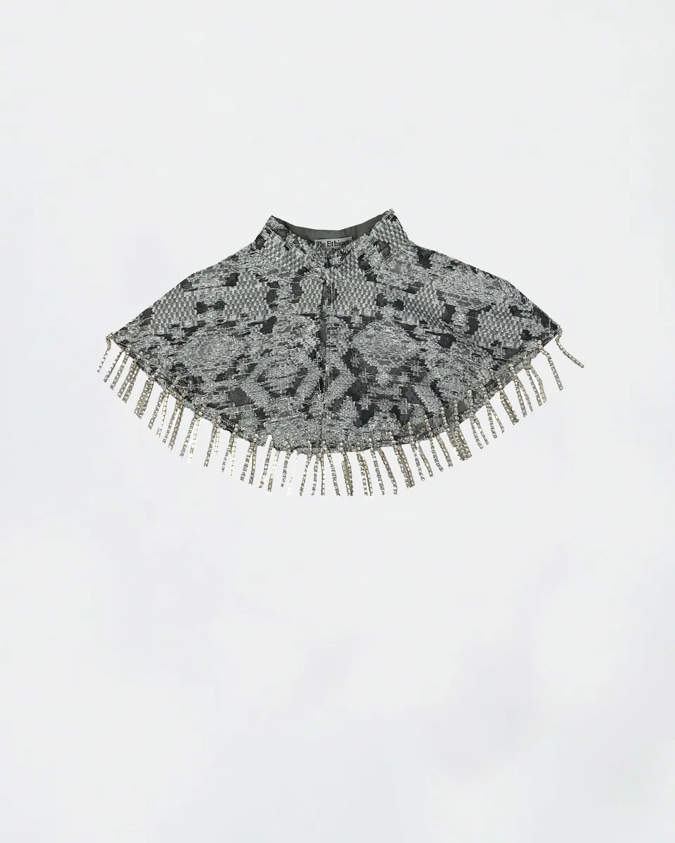 The Ethiquette Cape Jane Mini cape dentelle taille unique