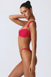 Oh Polly Swim haut de bikini NS0678 rose framboise coquillage