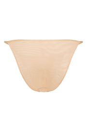Oh Polly Swim Soft Mesh String culotte bikini beige