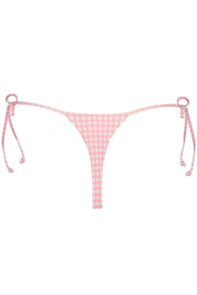Oh Polly Vaia bas bikini string rose vichy à nouer perles