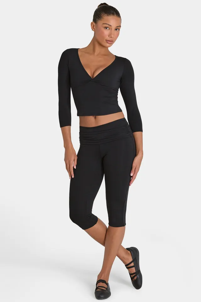 Oh Polly ButterCloud Legging Capri Noir Opaque Sculptant