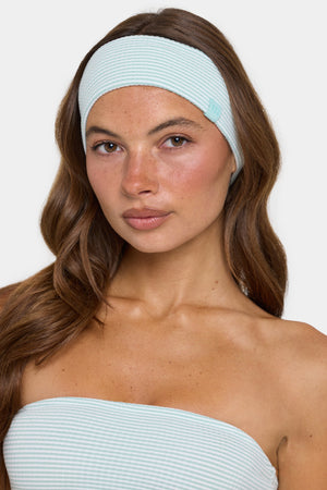 Oh Polly Bo+Tee Ribbed Jersey bandeau menthe rayé