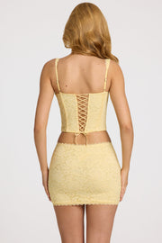 Oh Polly Cherith 15501 top corset dentelle jaune Butter Yellow
