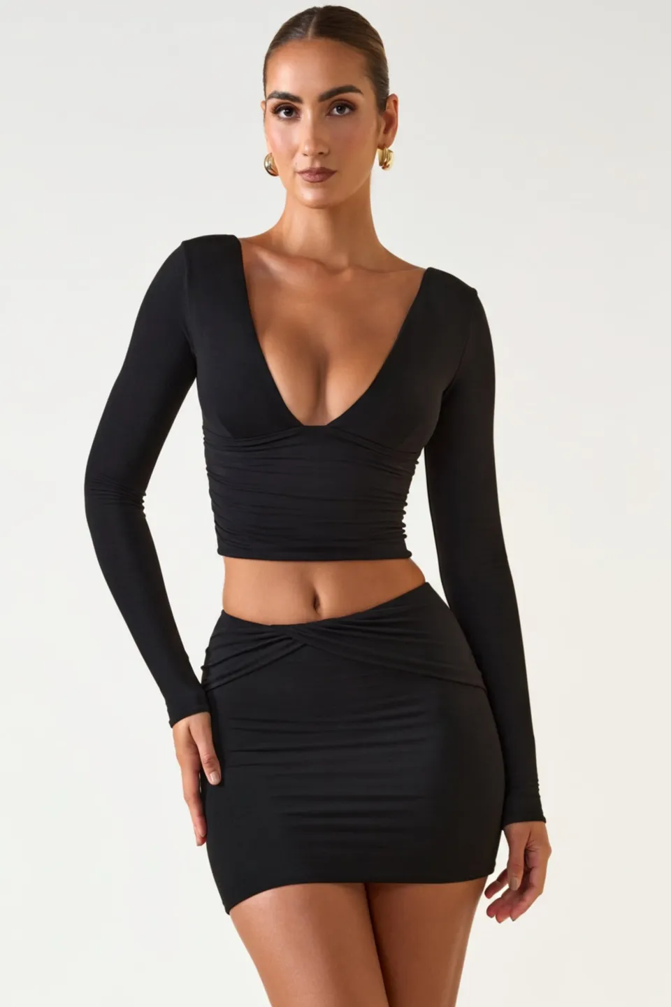 Oh Polly Aliz 11816 mini jupe noire modal twist