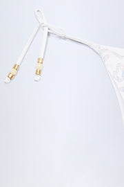 Oh Polly Swim Cebu bas de bikini blanc léopard taille haute