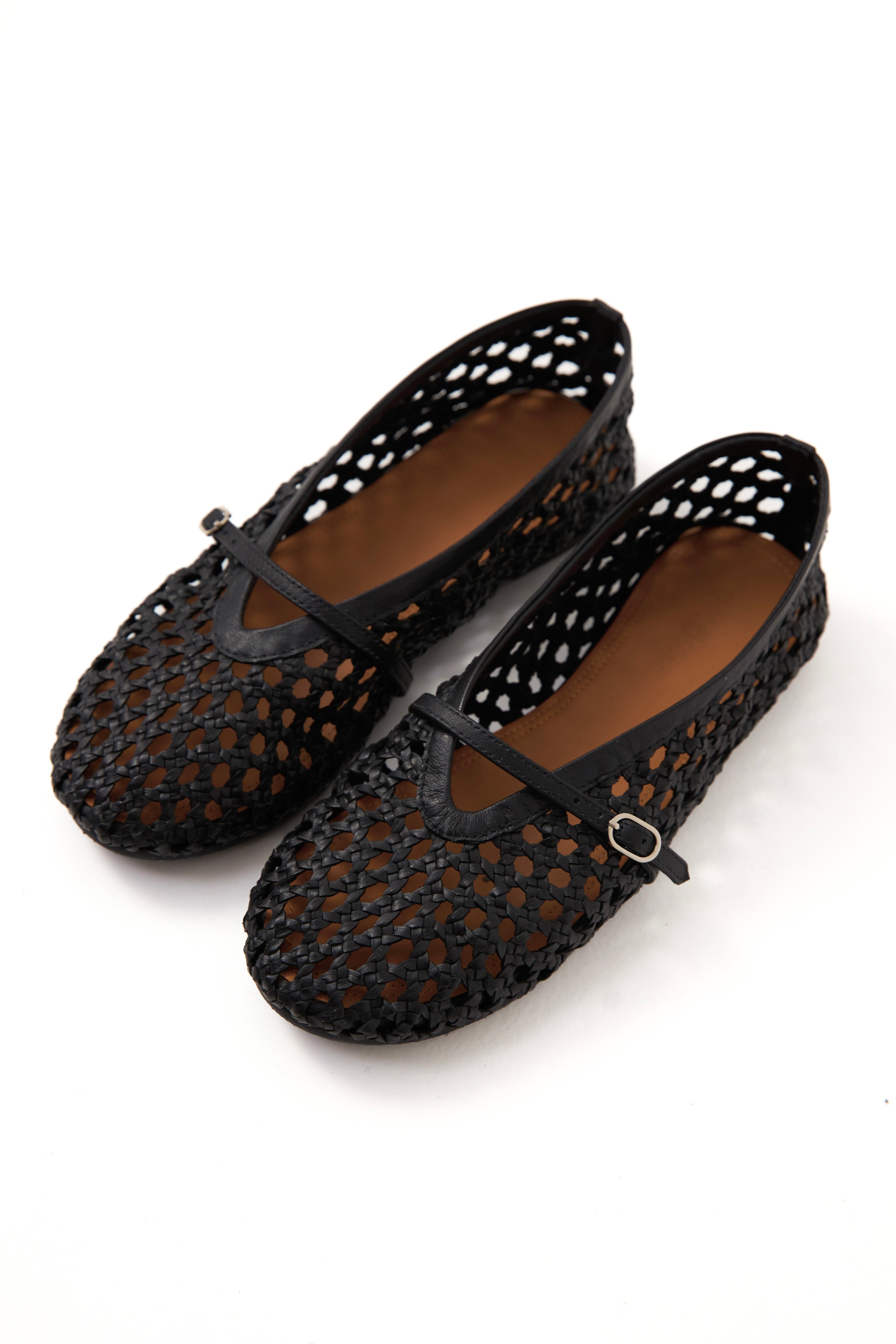 Chicosoleil Merry ballerine cuir noir Mary-Jane 36-41