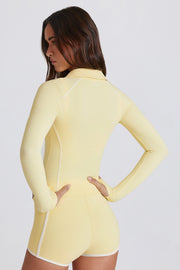 Bo+Tee veste zip sport citron contrastée